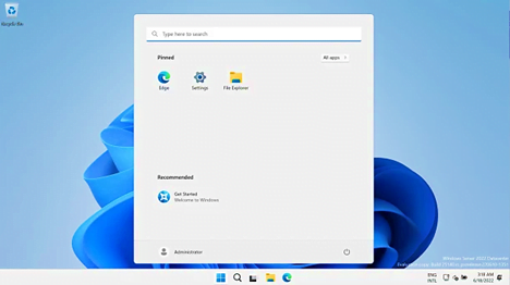 ویندوز سرور 2022 از لحاظ ظاهری کاملا مشابه با ویندوز 11 است.