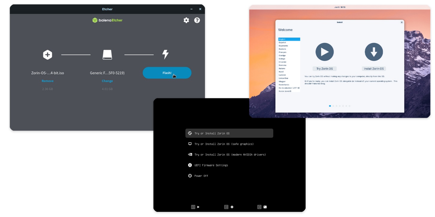 آشنایی با فرآیند نصب سیستم عامل زورین