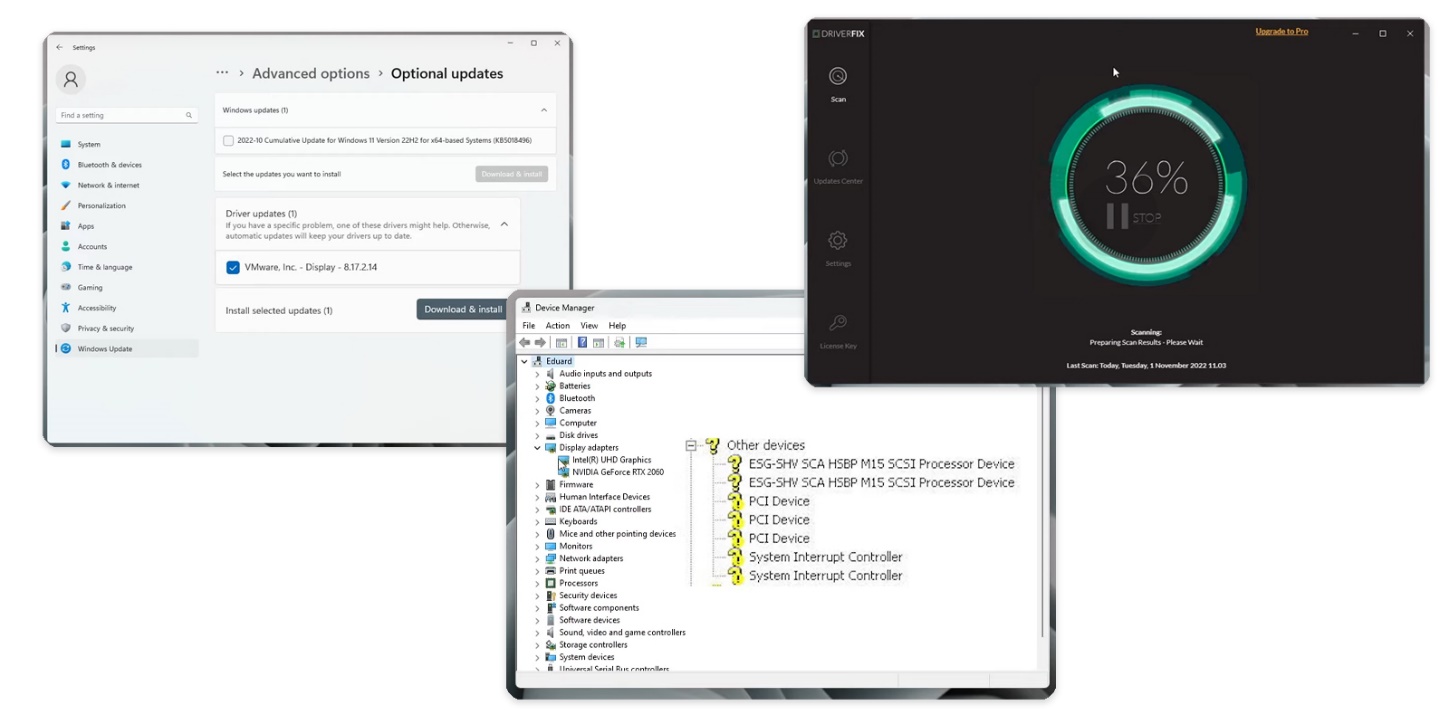 روش‌های فهمیدن درایورهای نصب نشده